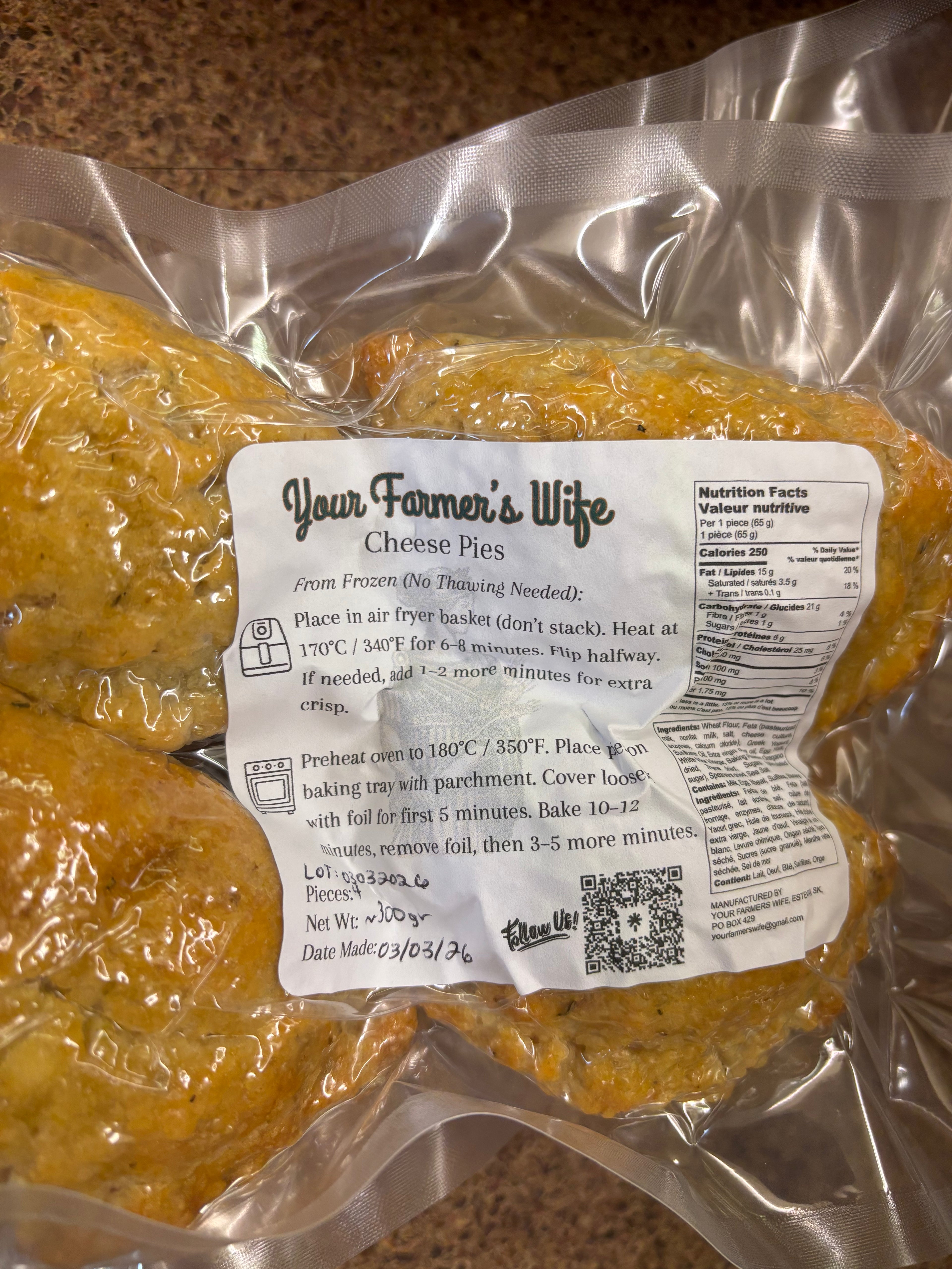 Cheese Pies (Frozen)