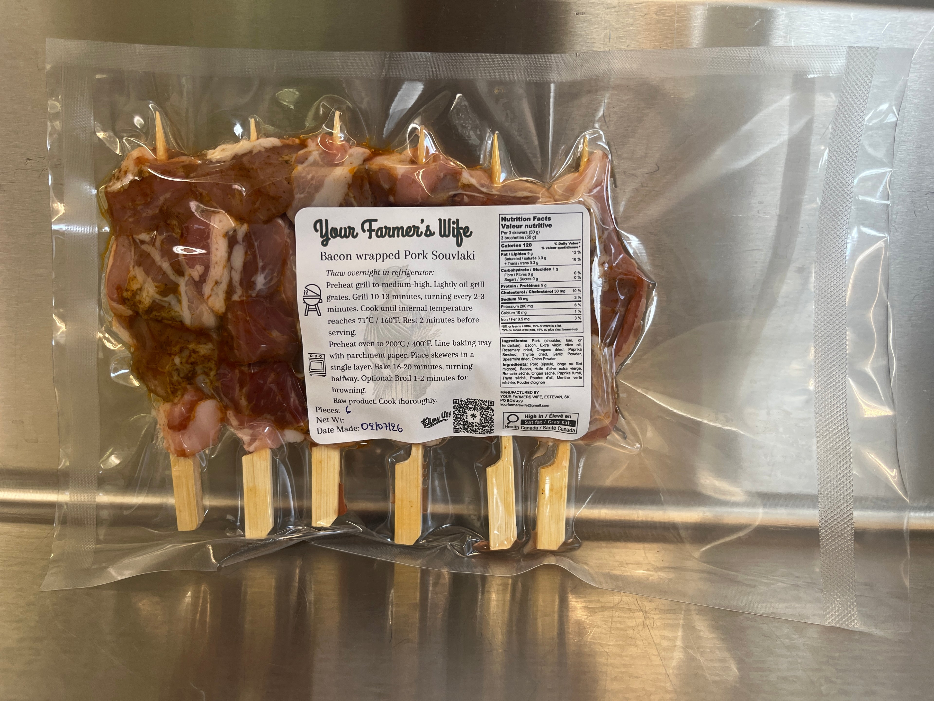 Bacon Wrapped Pork Skewers