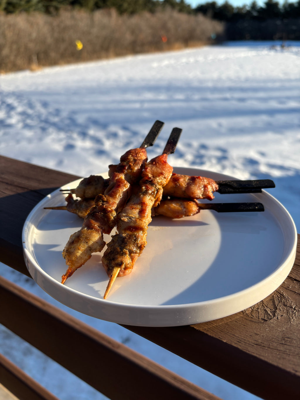 Bacon wrapped Chicken Souvlaki